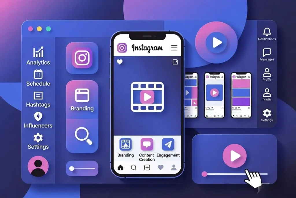 content creation services with reels editing graphic design and social media branding