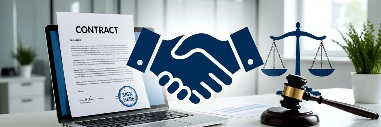 Terms and Conditions banner for Apna Vyapar Digital highlighting business agreements and service policies.